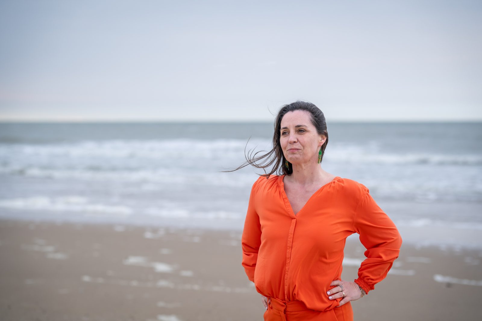 Liese Ghekiere at the sea